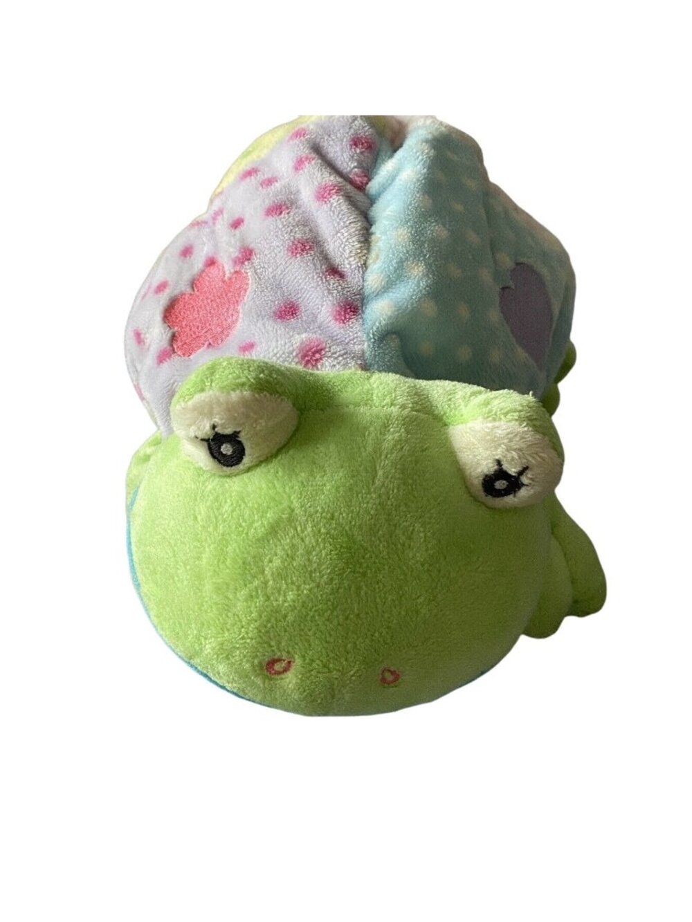 Baby Turtle Aurora Lovey Plush Pastel Colors Toy Pillow 14" Rattles Crinkles